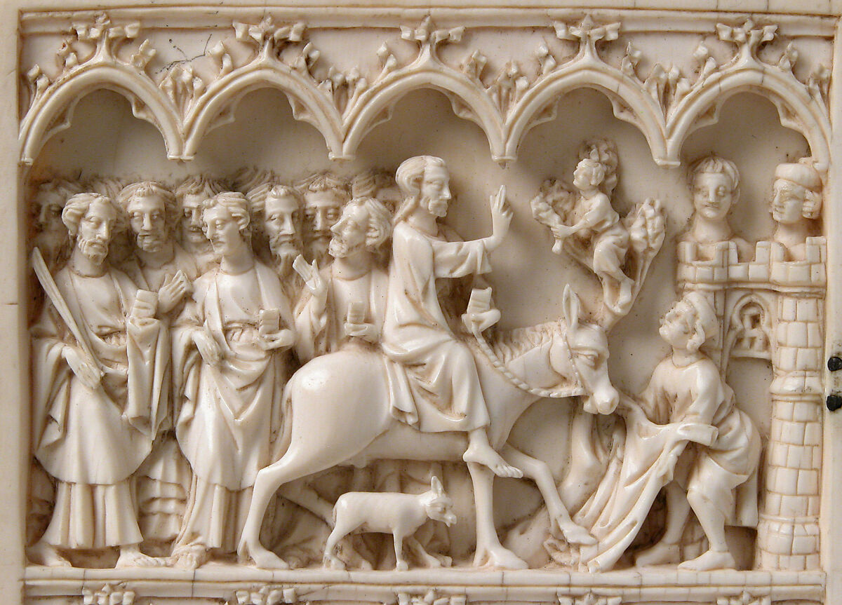 Diptych with Scenes from the Passion of Jesus, Elephant ivory with metal mounts, French