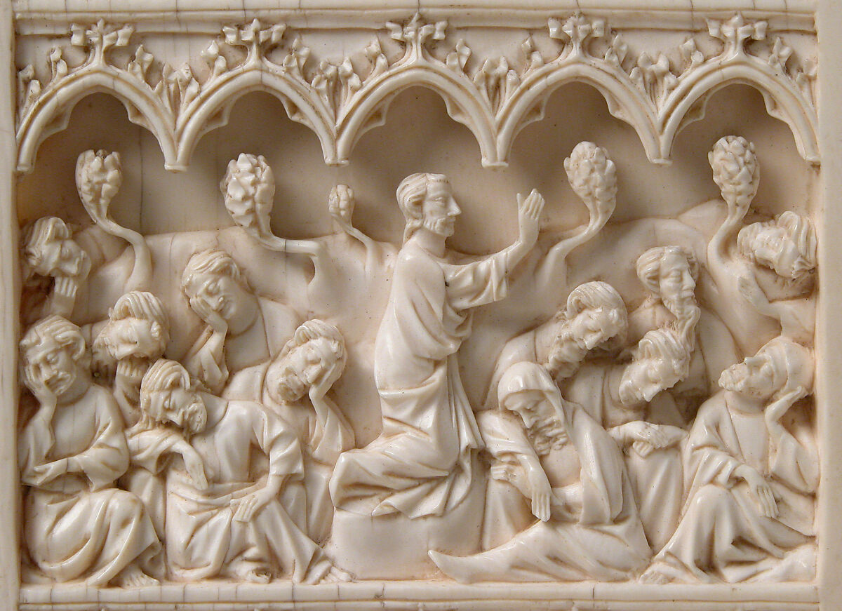 Diptych with Scenes from the Passion of Jesus, Elephant ivory with metal mounts, French