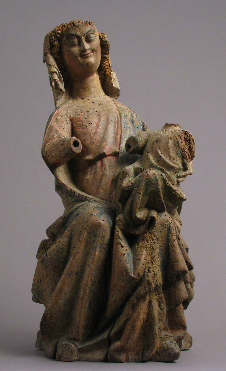 Virgin and Child, Wood, polychromy, East French or German 