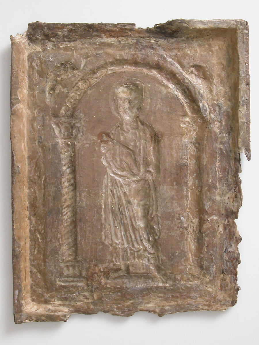 Plaque with Saint Paul, Silver, originally partially gilt, Byzantine