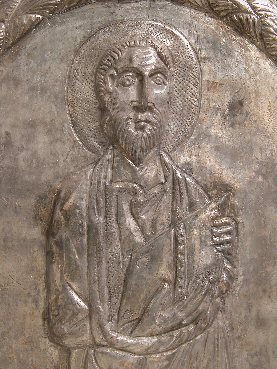 Plaque with Saint Paul, Silver, originally partially gilt, Byzantine