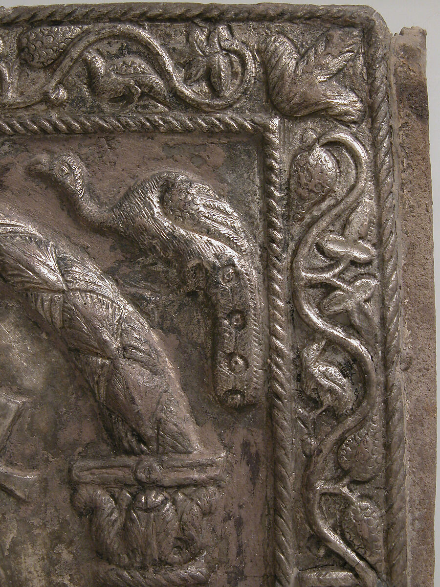 Plaque with Saint Peter, Silver, niello, originally partially gilt, Byzantine