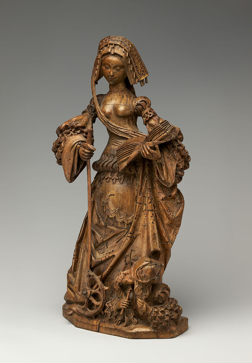 Saint Catherine of Alexandria, Walnut, German