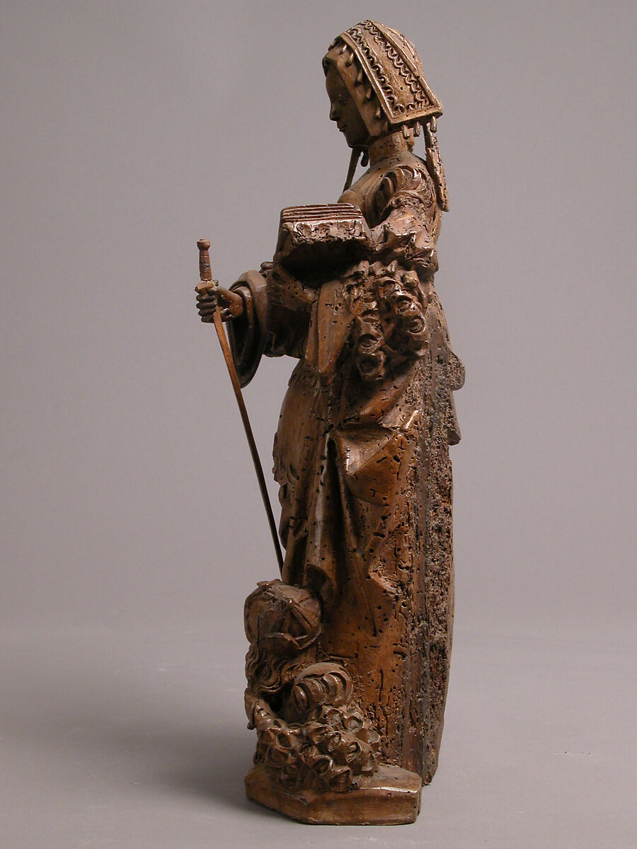 Saint Catherine of Alexandria, Walnut, German
