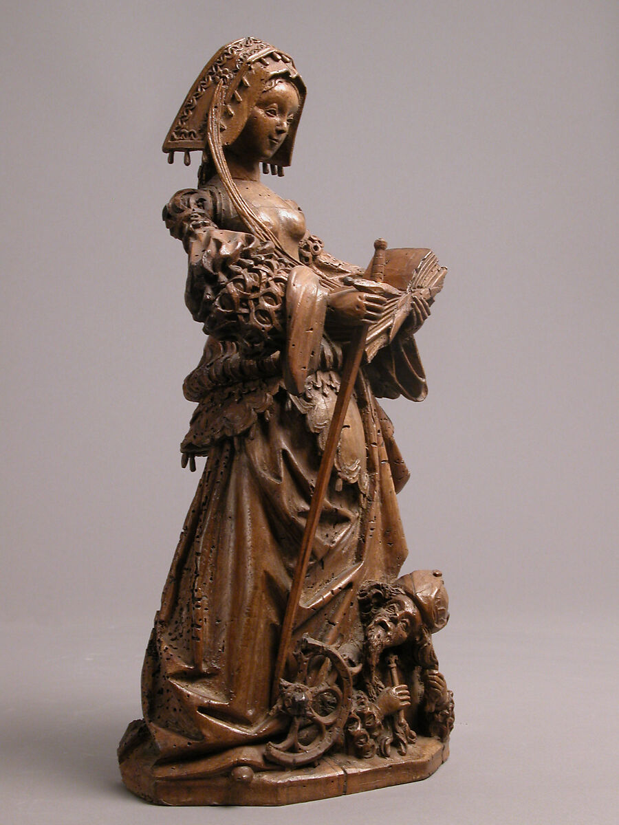 Saint Catherine of Alexandria, Walnut, German