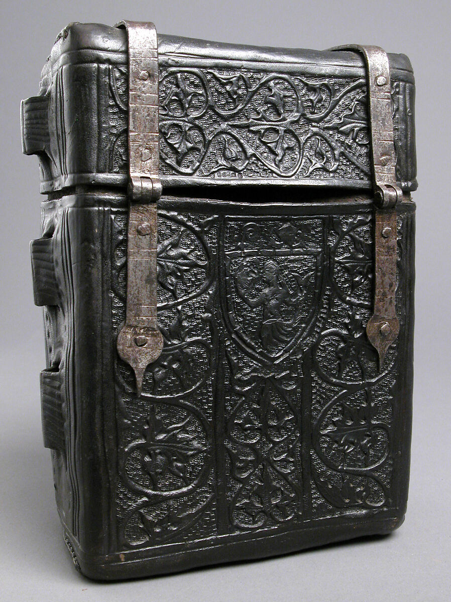 Case for a Book, Leather (Cuir bouilli) and metal mounts, French (?) 