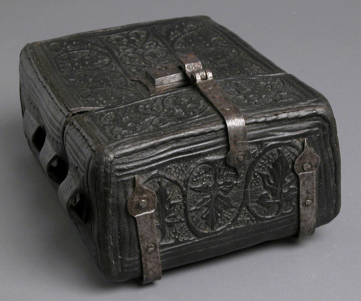Case for a Book, Leather (Cuir bouilli) and metal mounts, French (?)