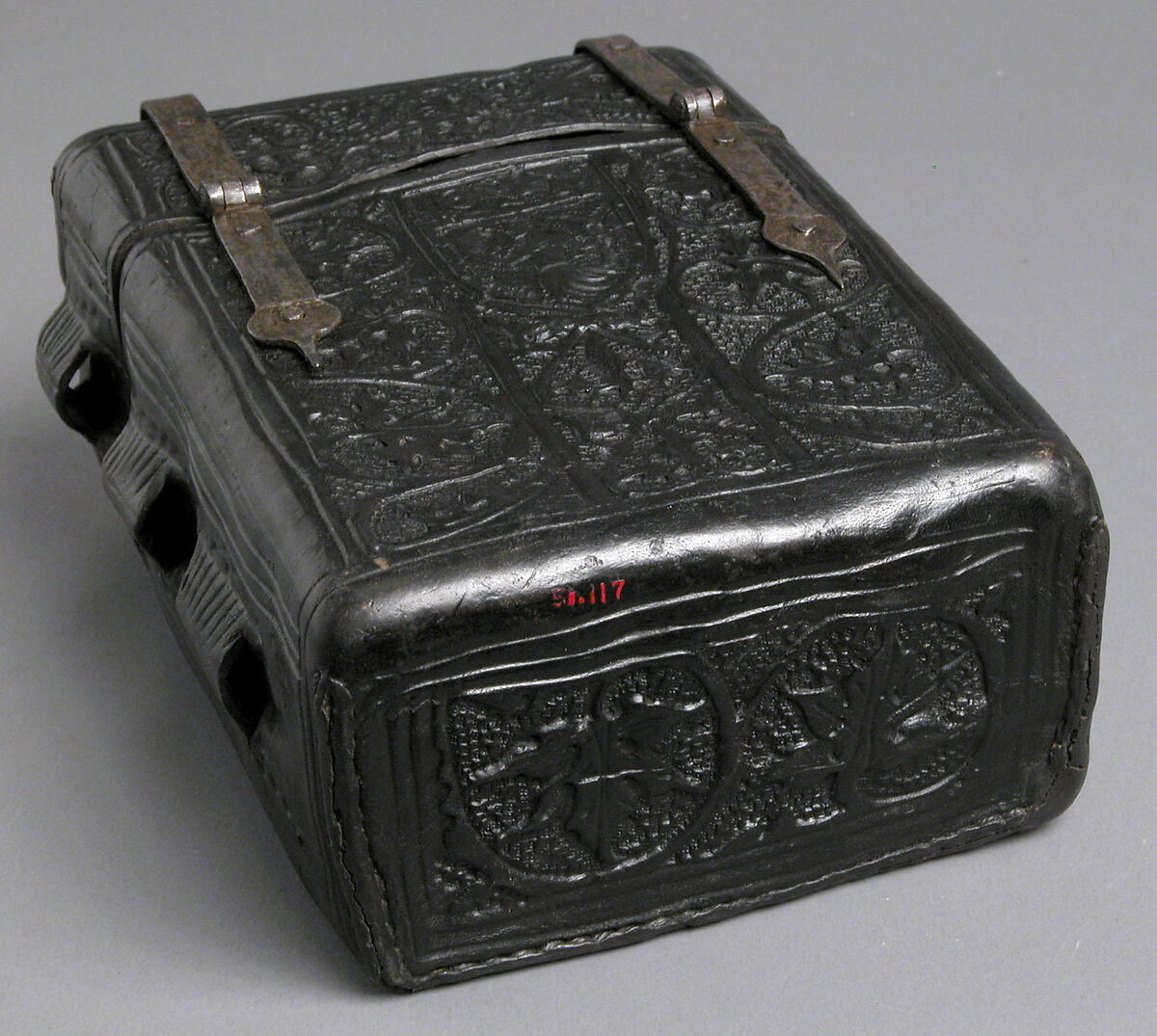 Case for a Book, Leather (Cuir bouilli) and metal mounts, French (?)