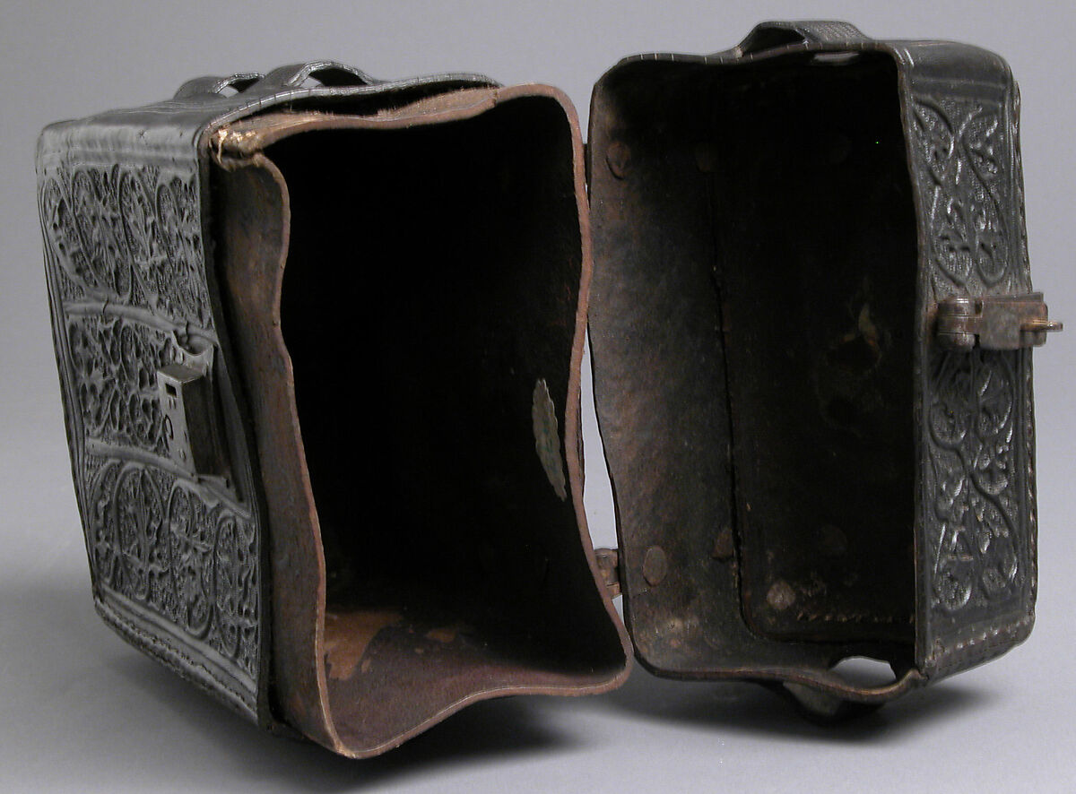 Case for a Book, Leather (Cuir bouilli) and metal mounts, French (?)