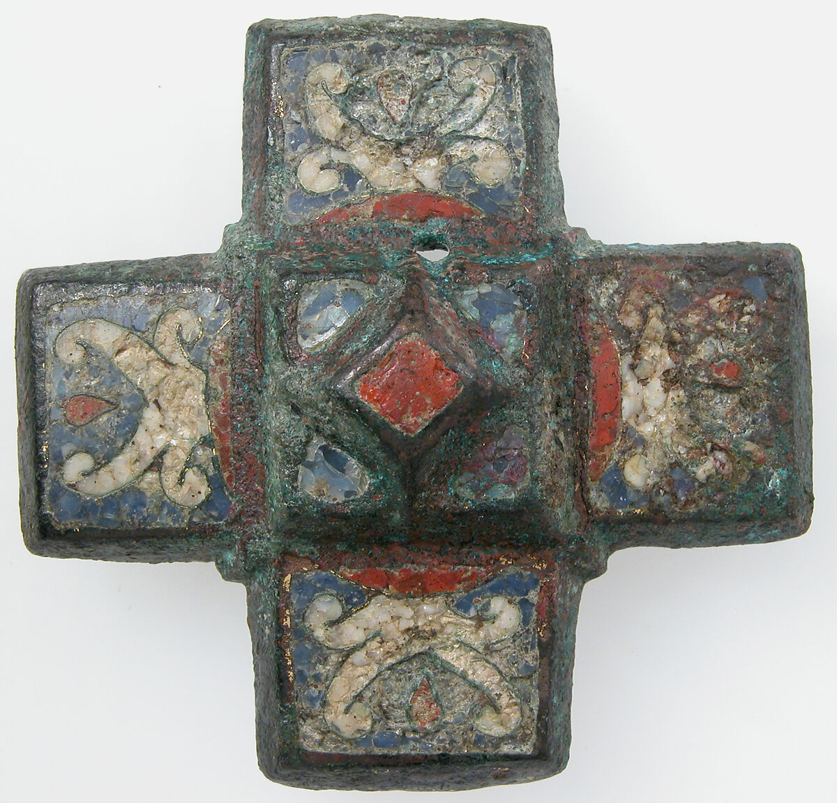 Harness Mount, Champlevé & cloisonné enamel, bronze, German 