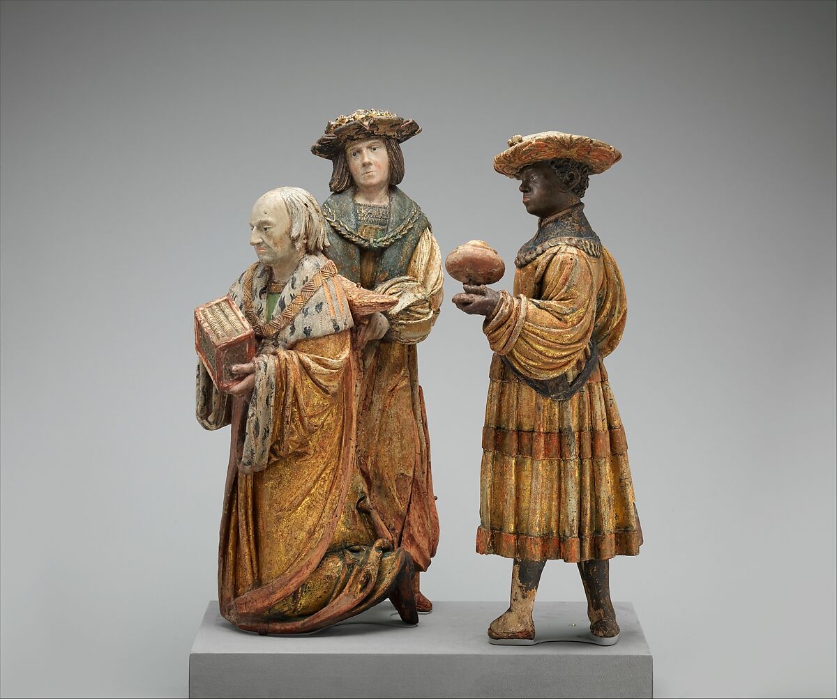 The Three Magi, from an Adoration Group, Workshop of Hans Thoman (German, active Memmingen, ca. 1514–25), Wood, gesso, paint, gilding, South German