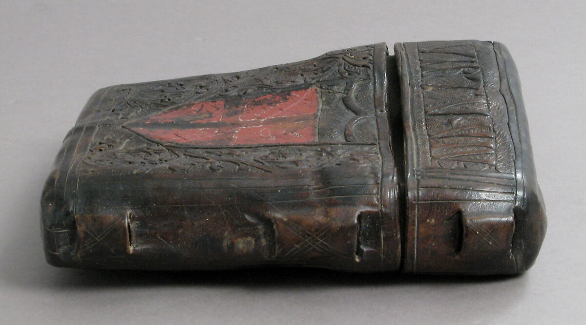 Book Box, Cuir bouilli (tooled leather), polychromy, Italian