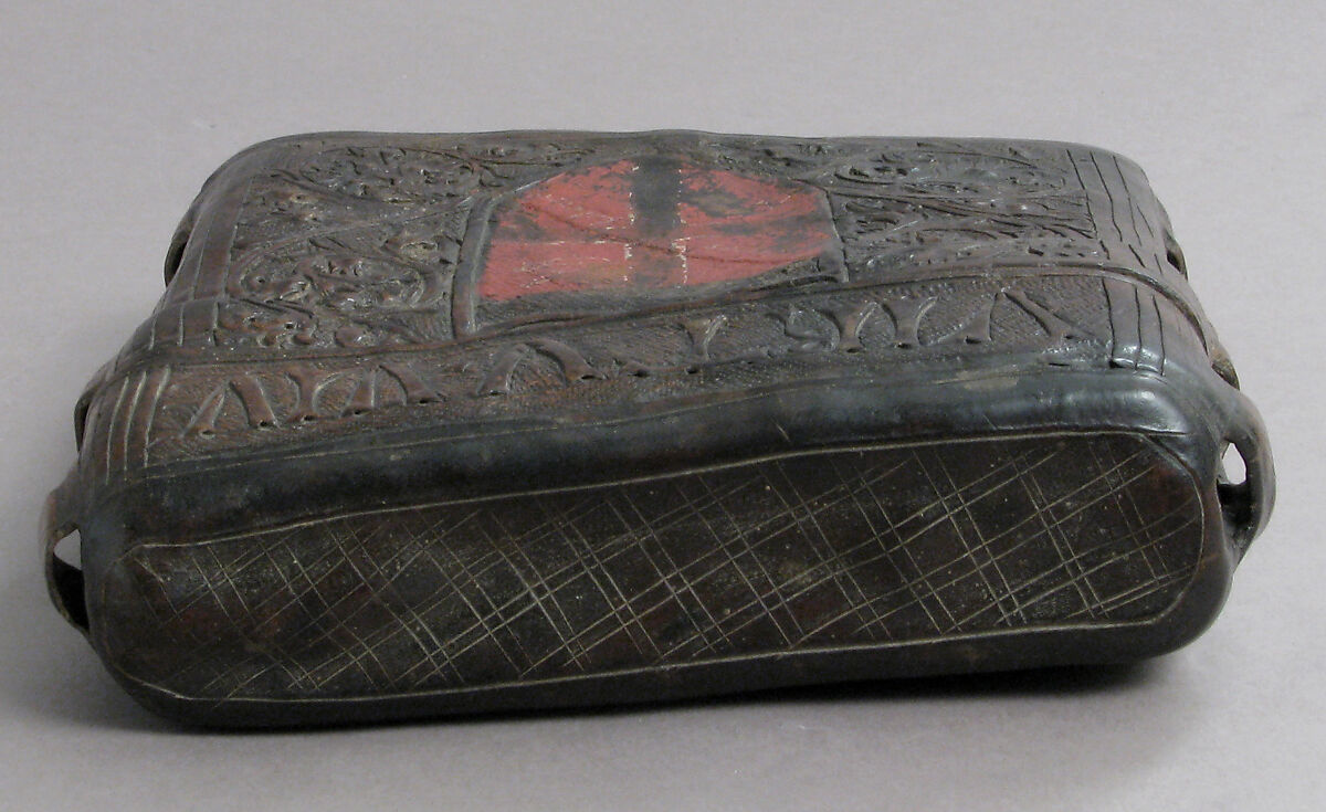 Book Box, Cuir bouilli (tooled leather), polychromy, Italian