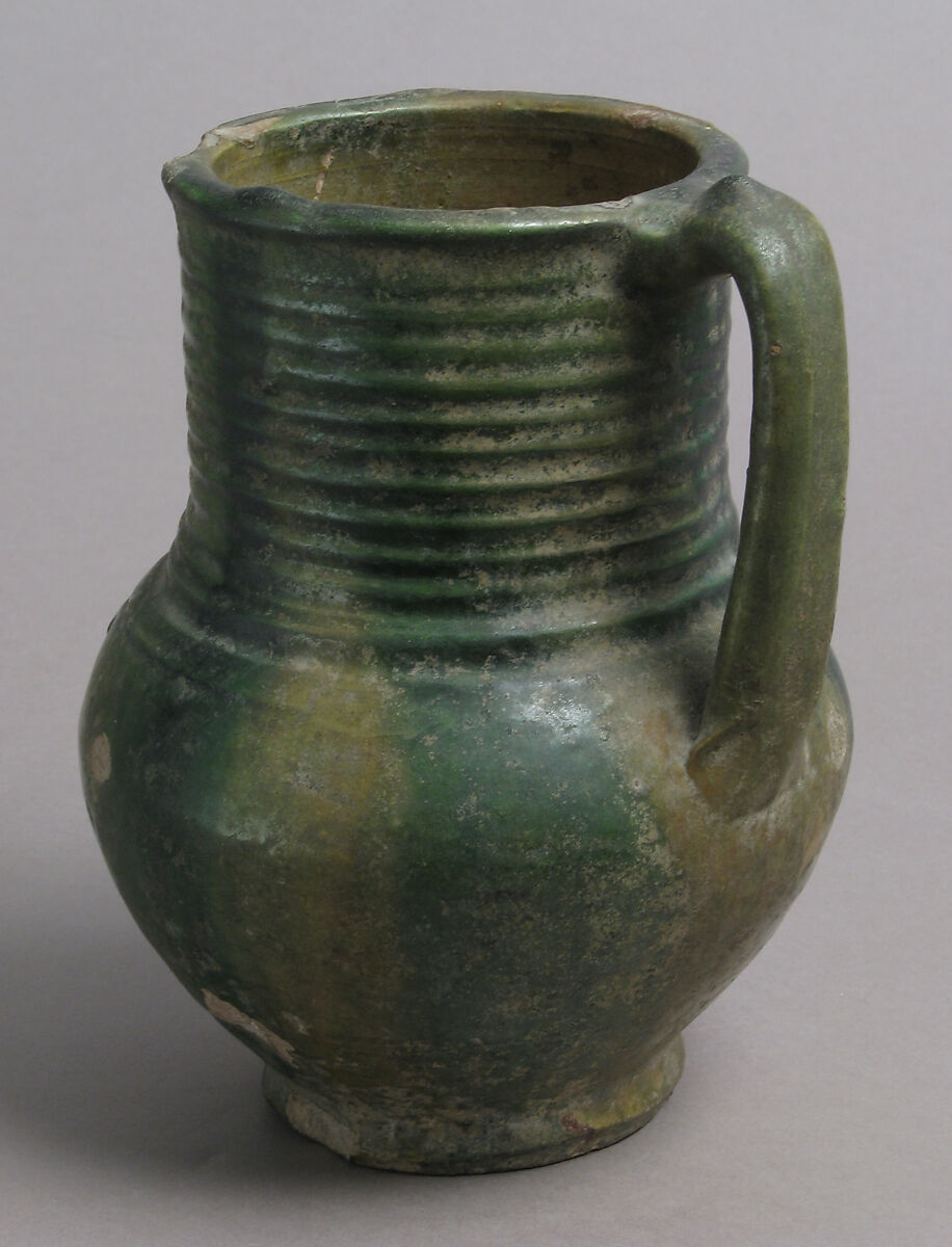 Jug, Earthenware, glaze, French 