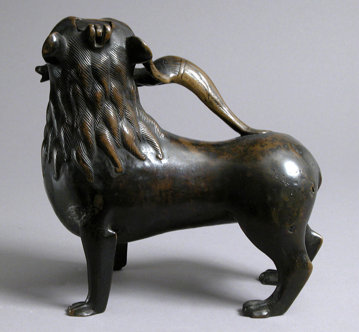 Aquamanile in the Form of a Lion, Copper alloy, North German