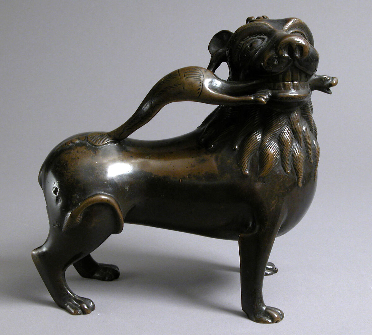 Aquamanile in the Form of a Lion, Copper alloy, North German