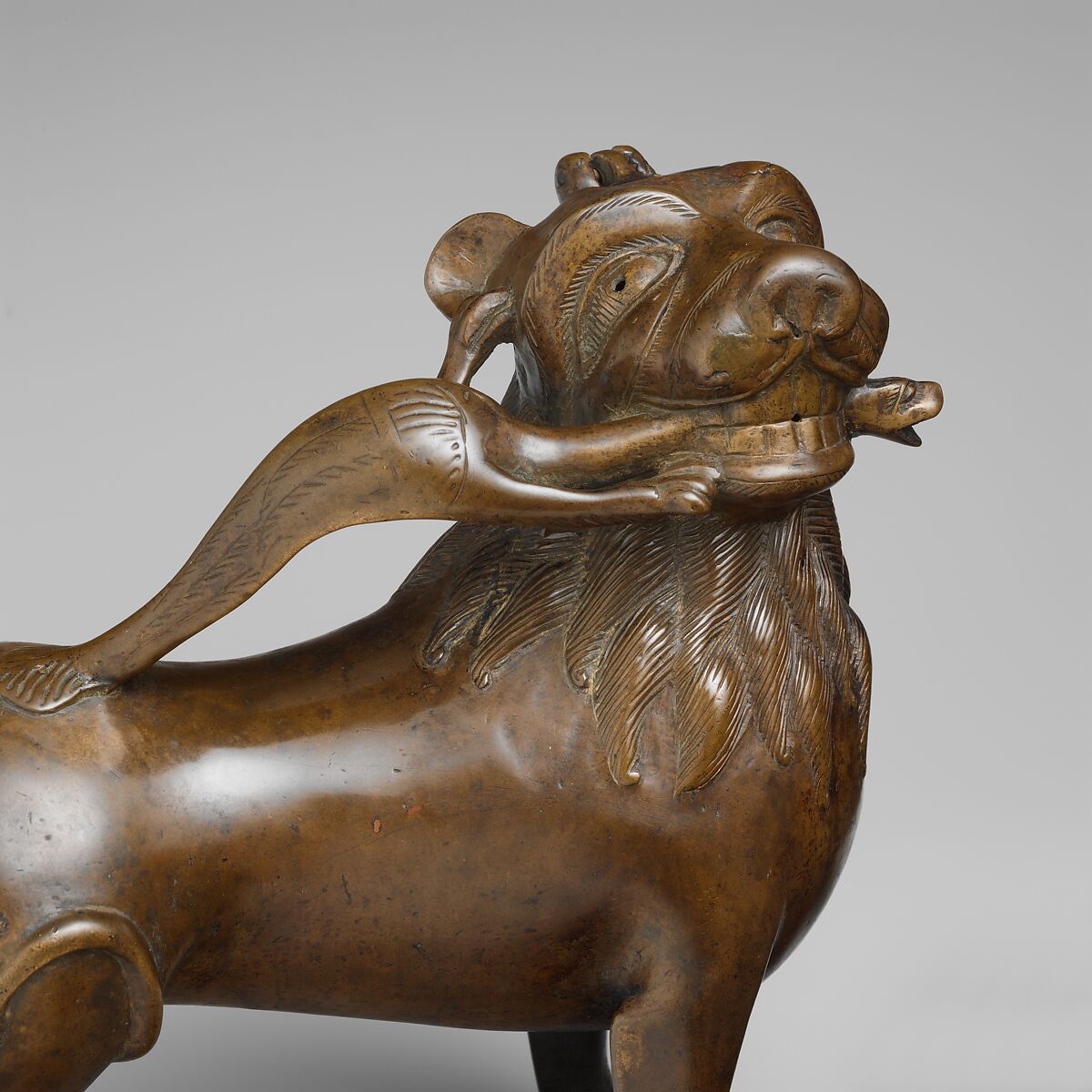Aquamanile in the Form of a Lion, Copper alloy, North German