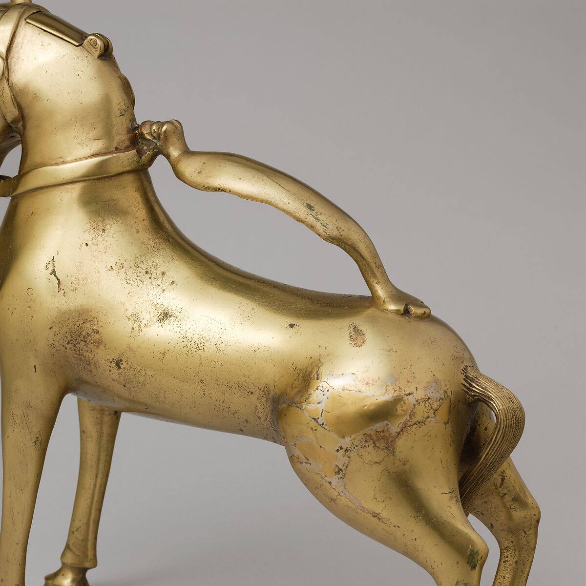 Aquamanile in the Form of a Horse, Copper alloy, German