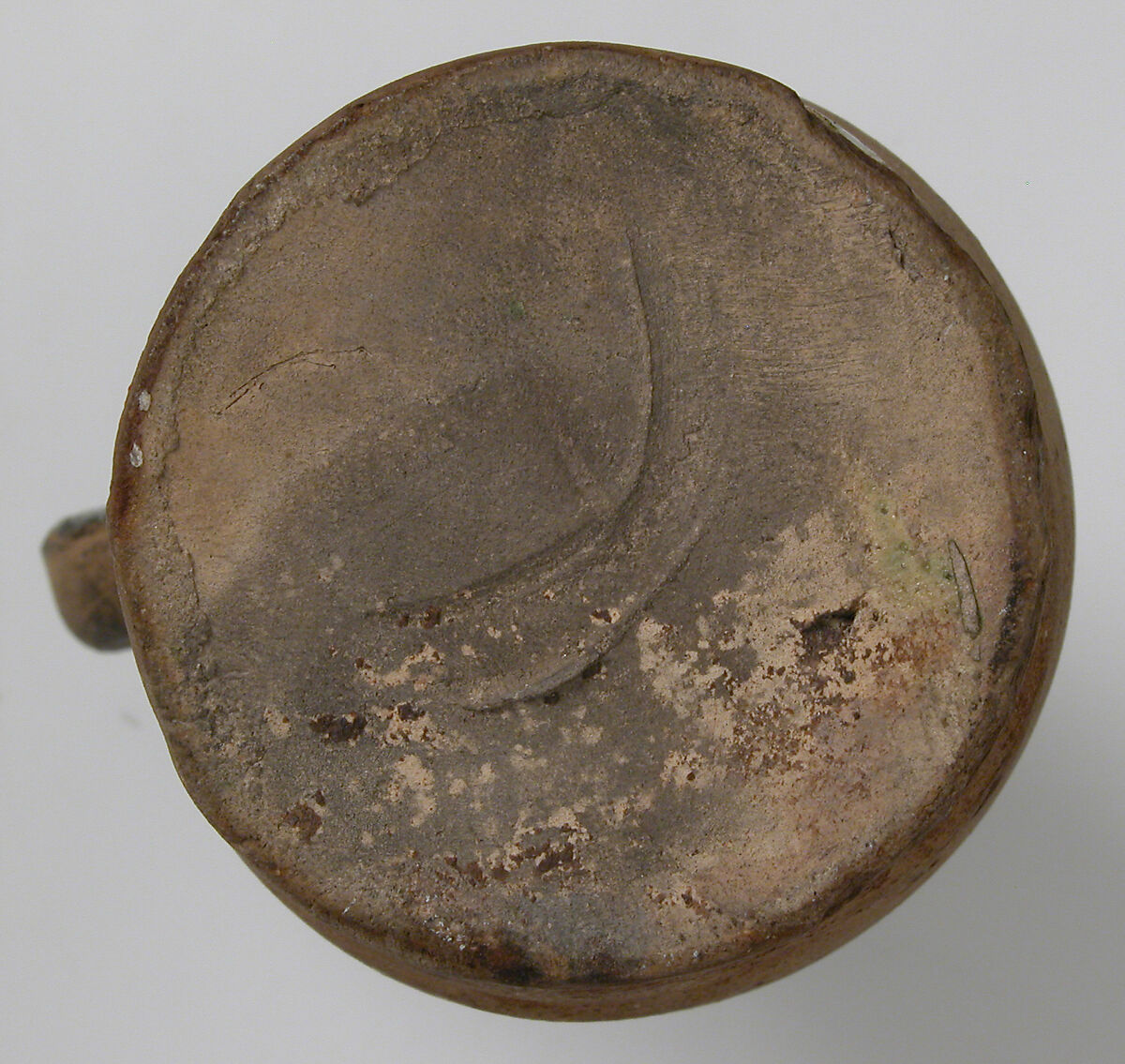 Jug, Partially glazed earthenware, British