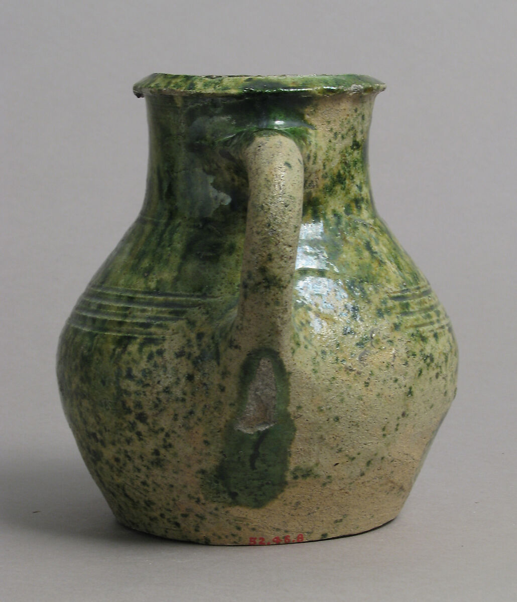 Jug, Glazed earthenware, British