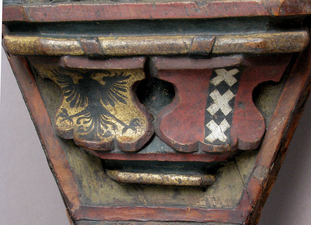 Bellows with the Flight into Egypt, Oak, leather, polychromy, gilding, Netherlandish