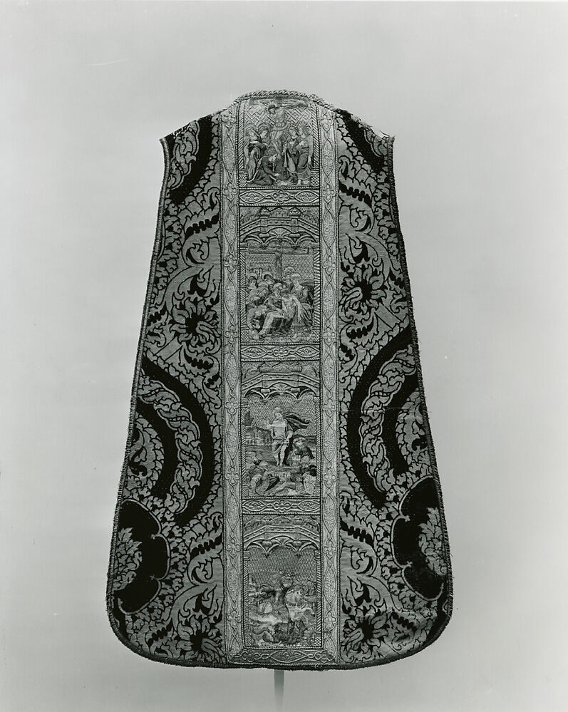 Chasuble, Silk & metal thread, Italian or Spanish