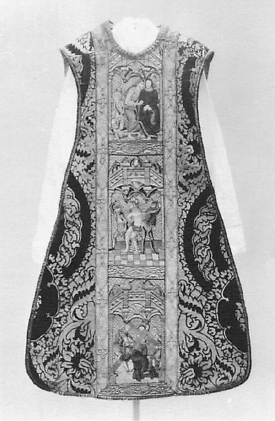 Chasuble, Silk & metal thread, Italian or Spanish