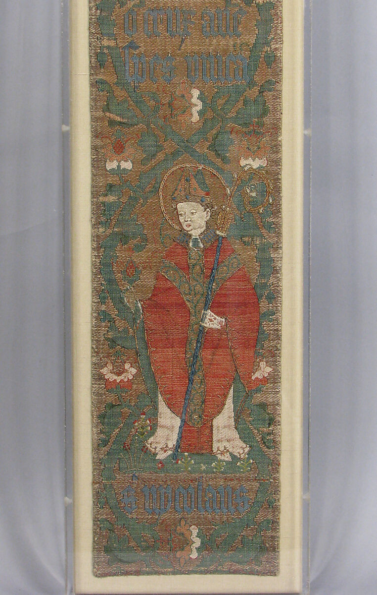 Orphrey, Silk and metal thread on linen, German