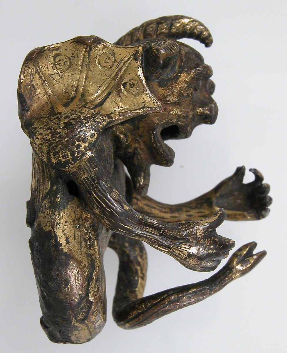 Grotesque, copper alloy, gilt, French