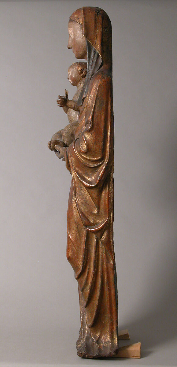 Standing Virgin and Child, Wood, painted and gilded, Central Italian