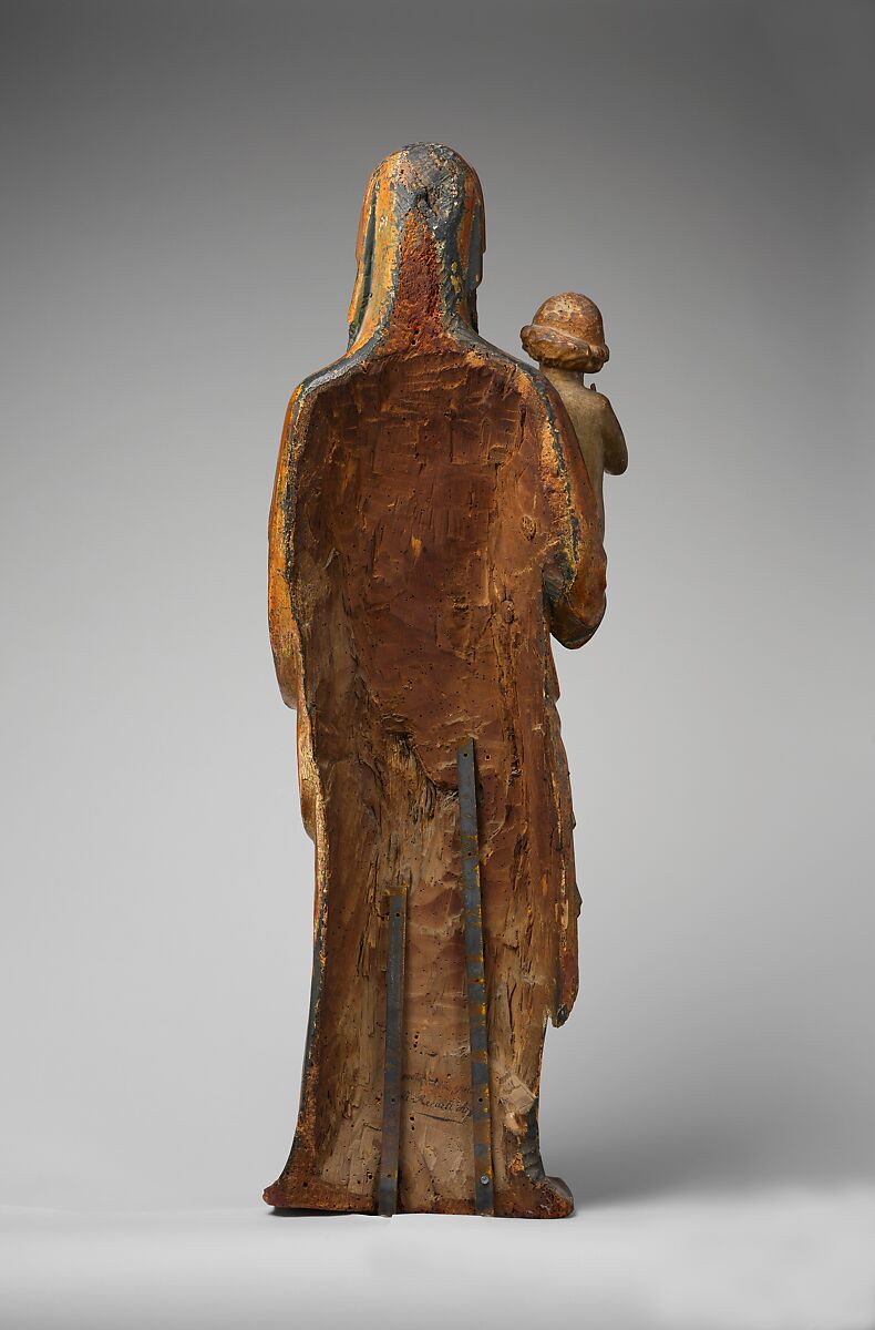 Standing Virgin and Child, Wood, painted and gilded, Central Italian
