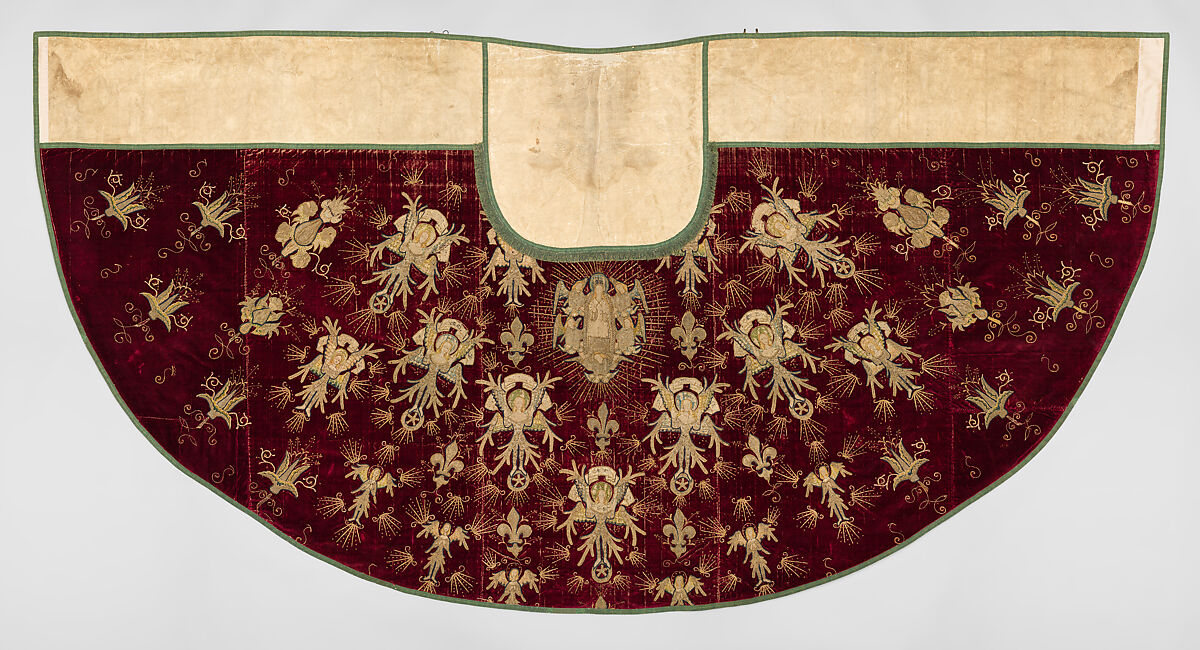 Cope, Silk & metal thread, British