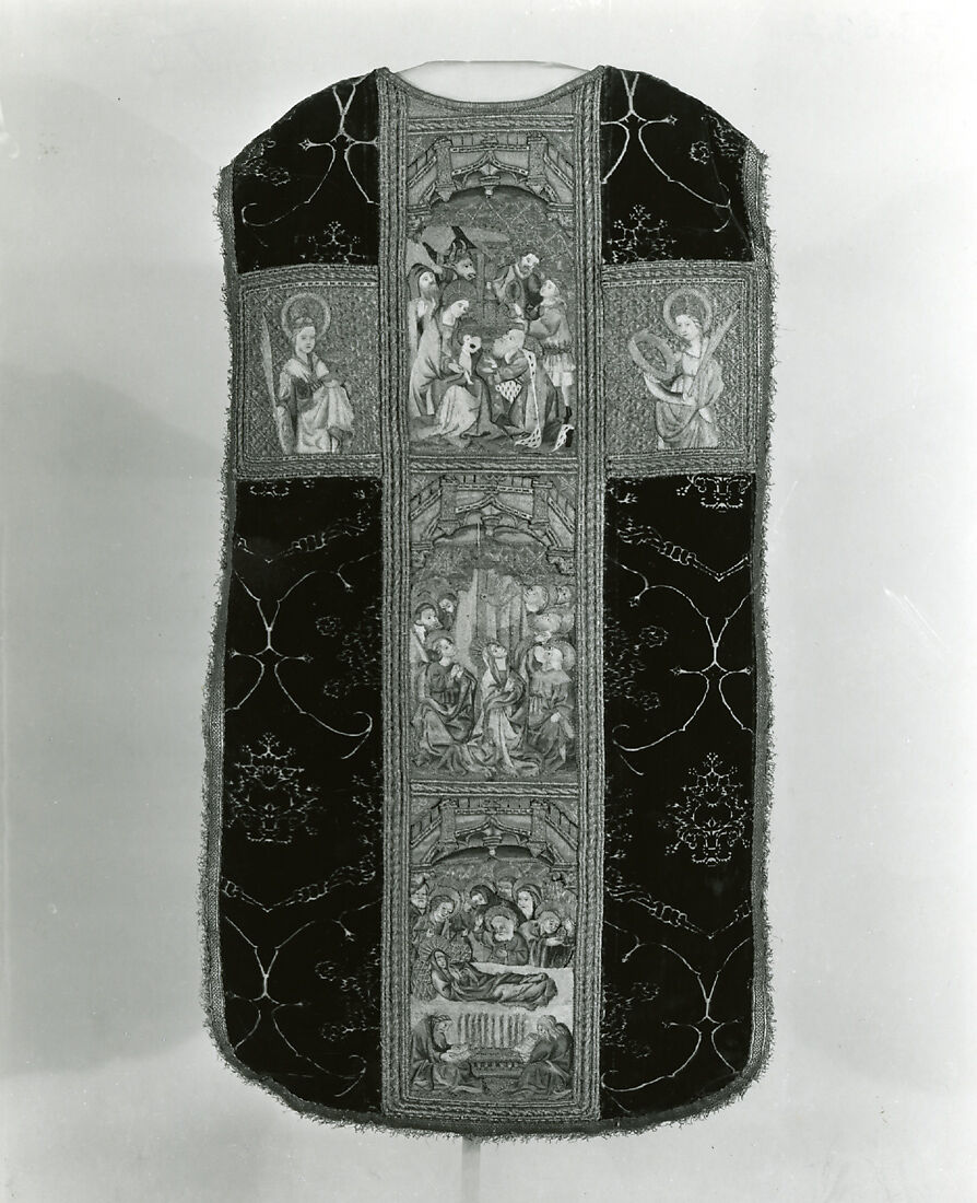 Chasuble, Silk & metal thread, Spanish