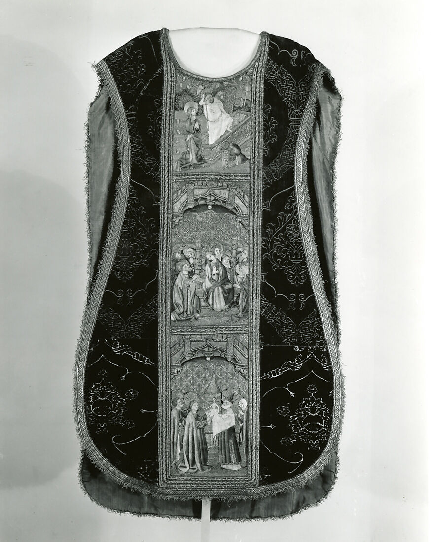 Chasuble, Silk & metal thread, Spanish