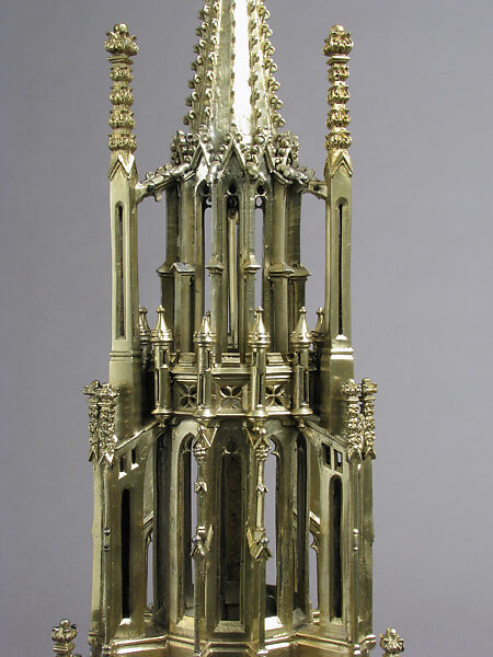 Ostensory, Silver, gilded silver, basse taille enamel, and rock crystal, Italian (?)