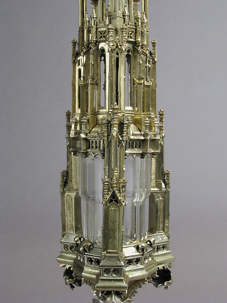 Ostensory, Silver, gilded silver, basse taille enamel, and rock crystal, Italian (?)