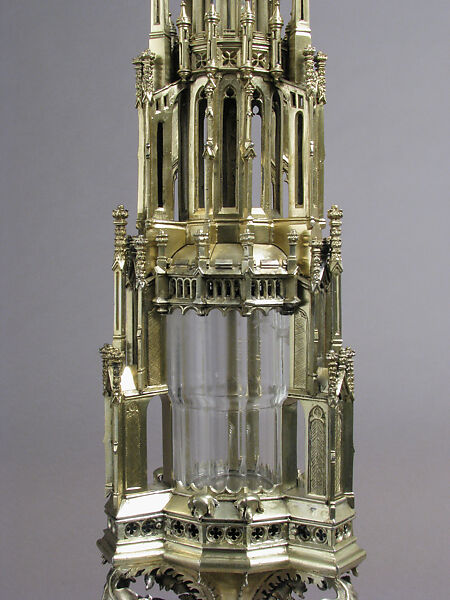 Ostensory, Silver, gilded silver, basse taille enamel, and rock crystal, Italian (?)