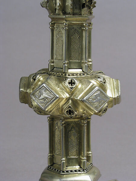 Ostensory, Silver, gilded silver, basse taille enamel, and rock crystal, Italian (?)