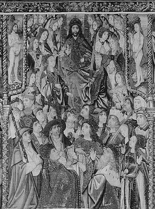 Christ the Judge on the Throne of Majesty (from Christ the Judge on the Throne of Majesty and Other Subjects), Wool warp;  wool, silk, and metallic wefts, South Netherlandish