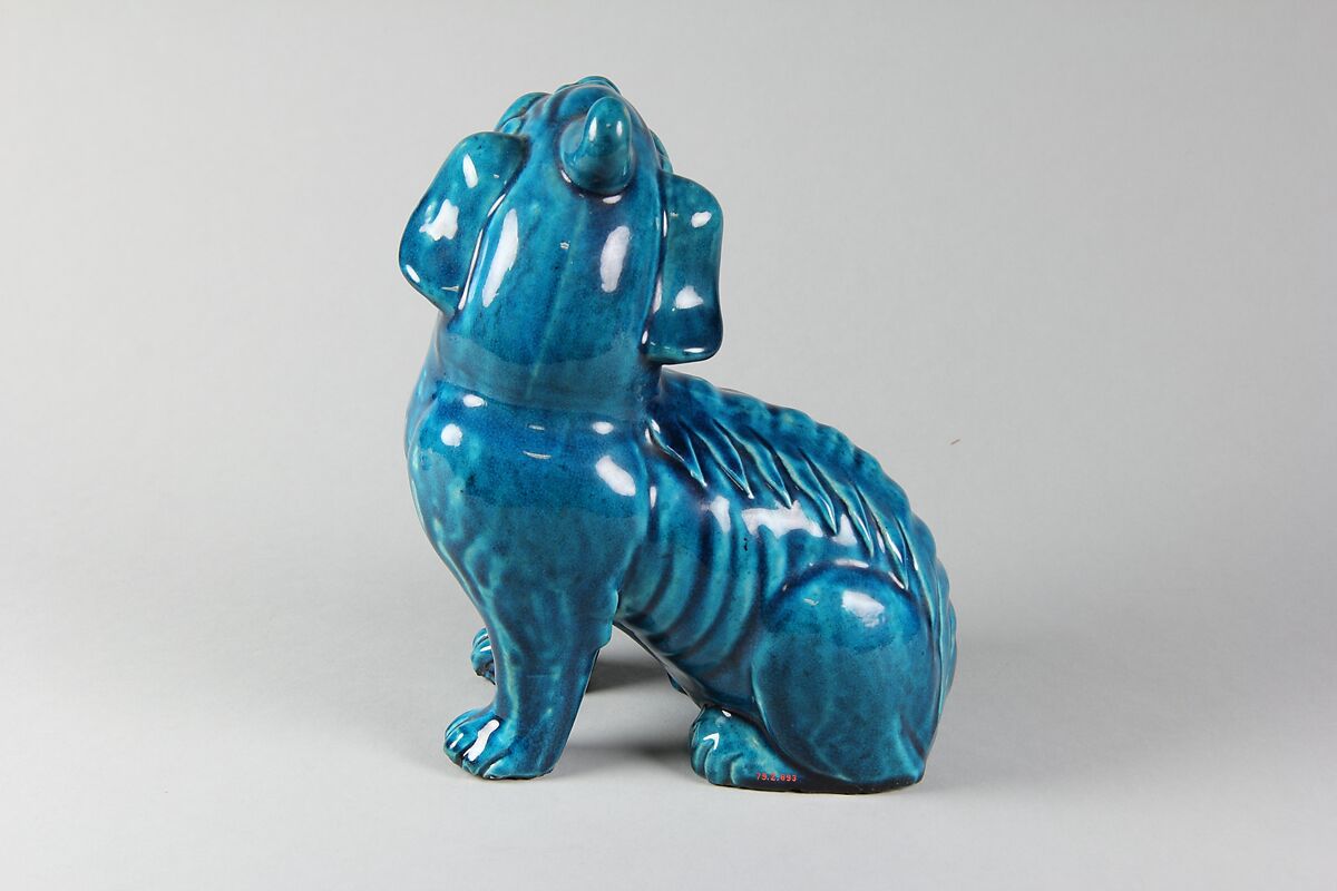 Figure of a mythical beast, Porcelain with turqoise-blue glaze (Jingdezhen ware), China