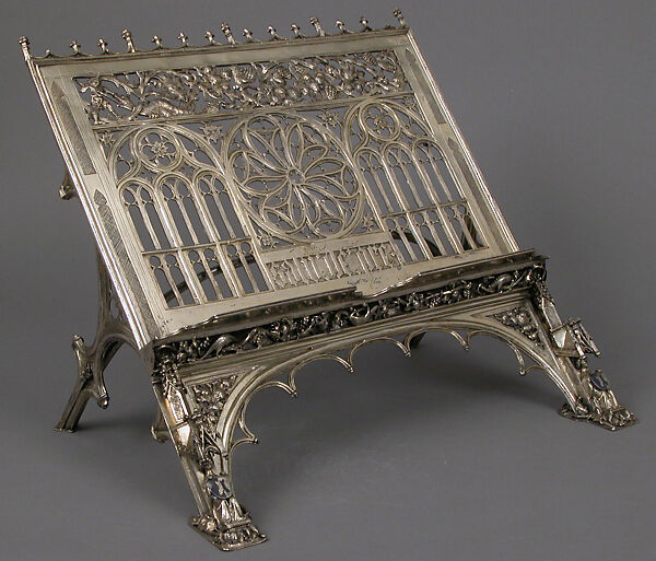 Lectern, Workshop of Louis Marcy (Luigi Parmeggiani) (Italian, 1860–1945) (?), Silver, French 