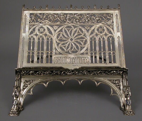 Lectern, Workshop of Louis Marcy (Luigi Parmeggiani) (Italian, 1860–1945) (?), Silver, French