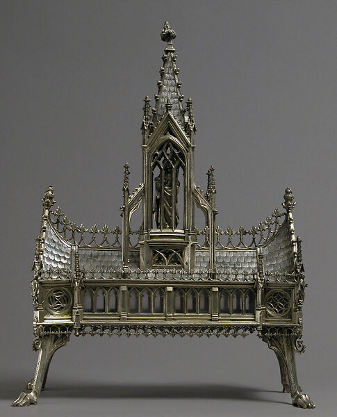 Reliquary Shrine of Saint Barbara, Workshop of Louis Marcy (Luigi Parmeggiani) (Italian, 1860–1945) (?), Silver, Silver-gilt, European
