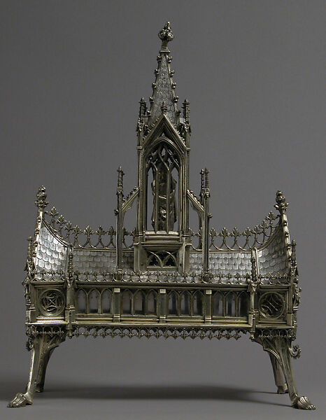 Reliquary Shrine of Saint Barbara, Workshop of Louis Marcy (Luigi Parmeggiani) (Italian, 1860–1945) (?), Silver, Silver-gilt, European