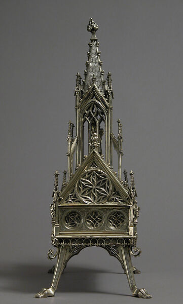 Reliquary Shrine of Saint Barbara, Workshop of Louis Marcy (Luigi Parmeggiani) (Italian, 1860–1945) (?), Silver, Silver-gilt, European