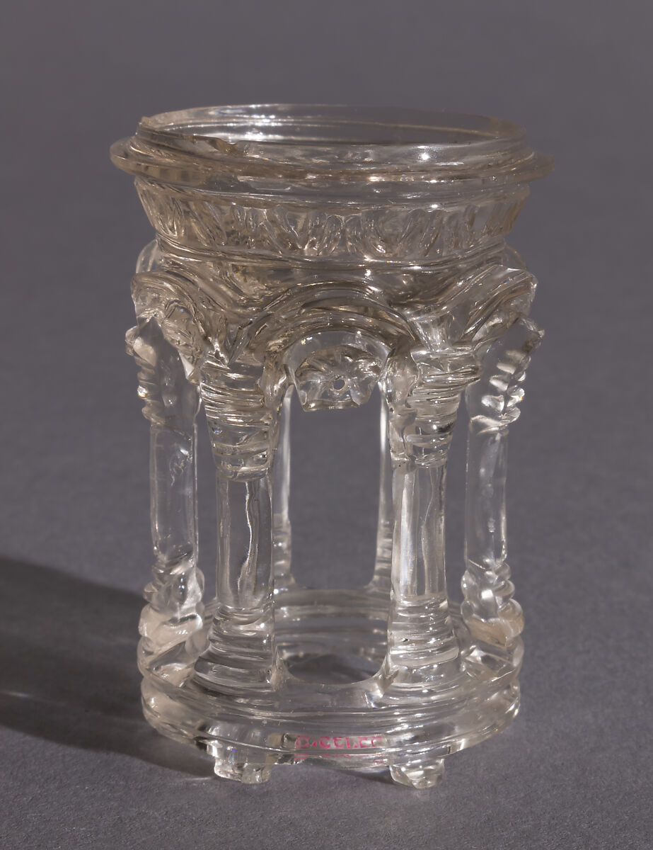 Rock Crystal Dish in the Form of a Temple, Rock crystal, North African (Carthage)