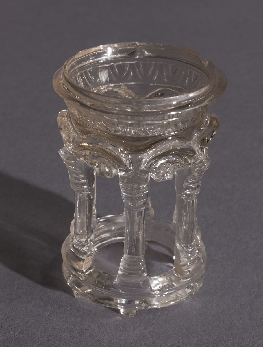 Rock Crystal Dish in the Form of a Temple, Rock crystal, North African (Carthage)