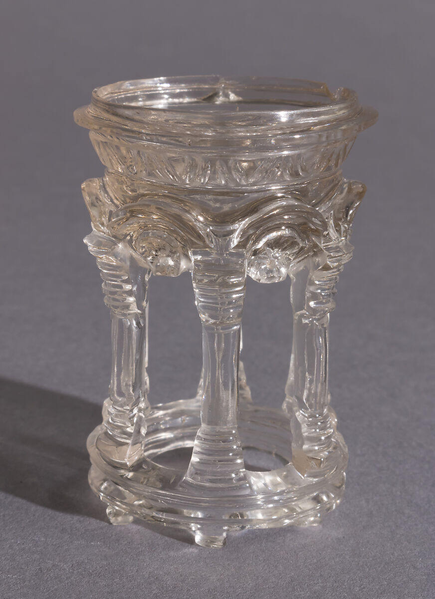 Rock Crystal Dish in the Form of a Temple, Rock crystal, North African (Carthage)