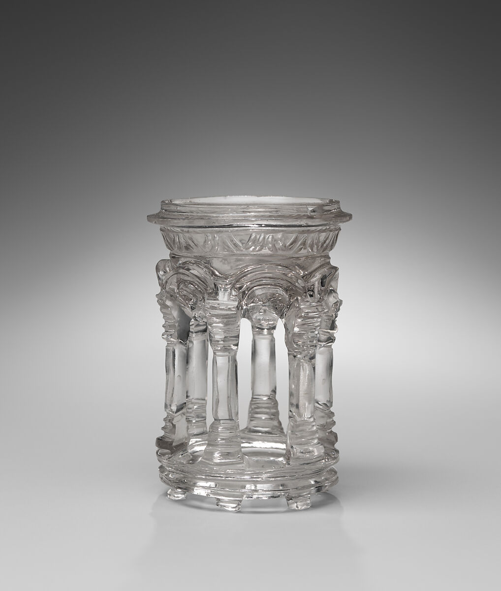 Rock Crystal Dish in the Form of a Temple, Rock crystal, North African (Carthage) 