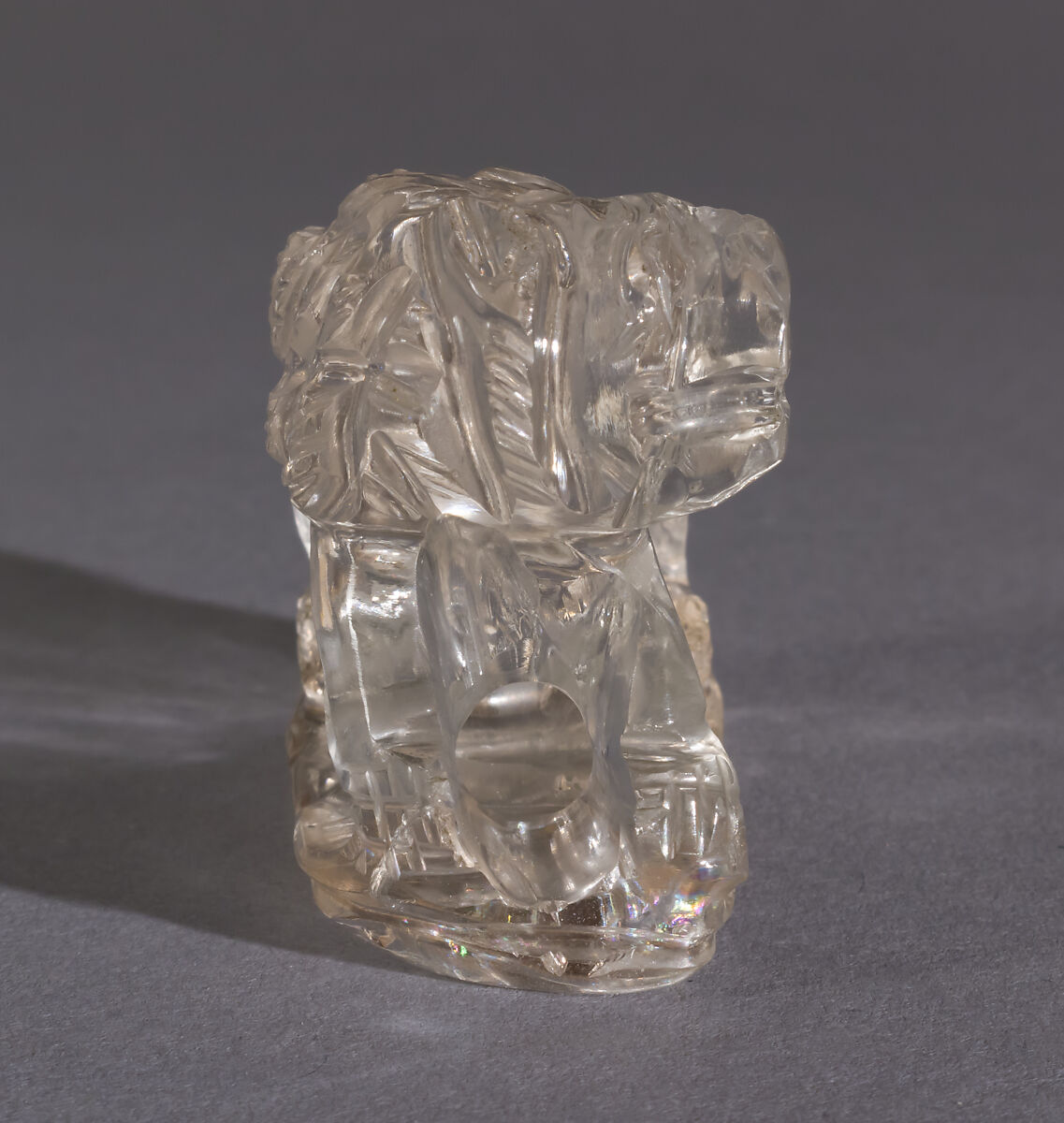 Rock crystal Statuette of a Lion, Rock crystal, North African (Carthage)